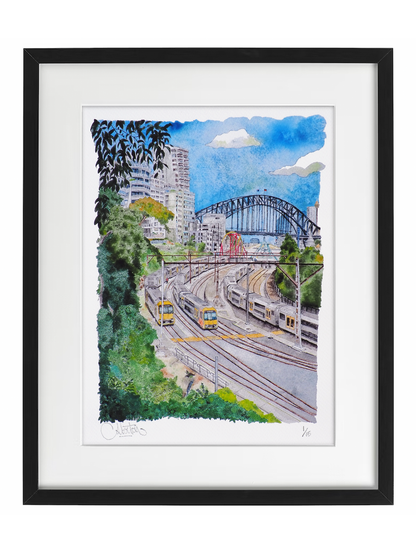 Lavender Bay sidings - Giclee Print