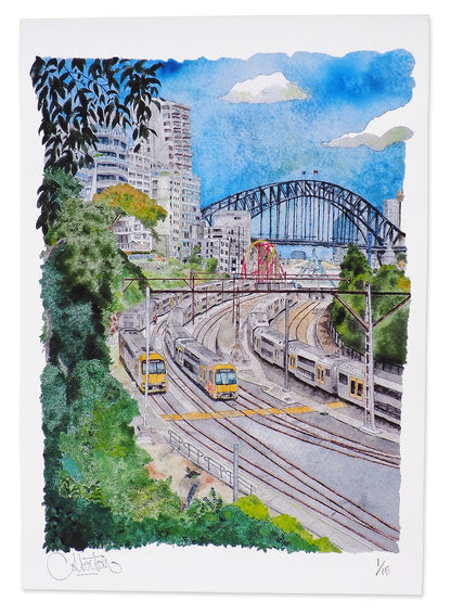 Lavender Bay sidings - Giclee Print